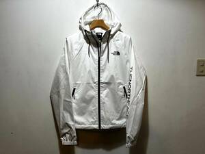 新品 正規品 USA/UK/EU限定 The North Face ノースフェイス 袖ロゴ ナイロンジャケット US-S WHITE ナイロンパーカー