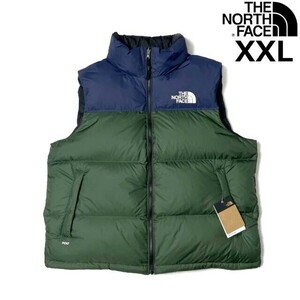 1円～!売切!【正規新品】THE NORTH FACE◆1996 RETRO NUPTSE VEST ダウンベスト US限定 ヌプシ 700フィル アウトドア(XXL)緑 紺 190122