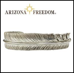 ★定価57090円★ ARIZONA FREEDOM アリゾナフリーダム B-48b シルバー 全銀 プレーン フェザー バングル ブレスレット イーグル 平打ち