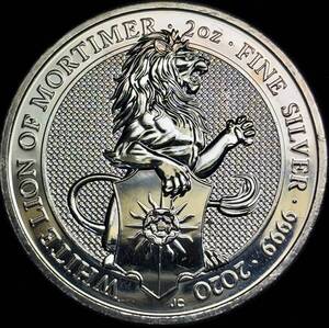 【イギリス特大銀貨】(ピエフォ貨 2オンス(62g)純銀 直径38.5mm 2020年 プルーフ)