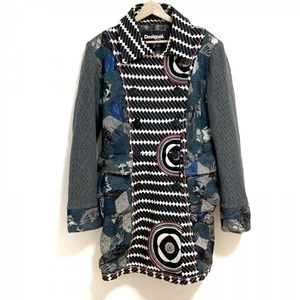 デシグアル Desigual サイズ46 XL - 黒×グレー×マルチ レディース 長袖/春/秋 コート