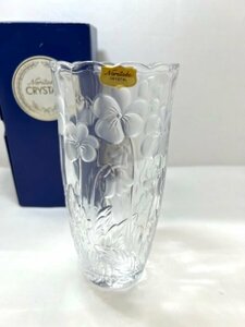 【菊水-10732】◆Noritake［ノリタケ］ノリタケクリスタル　花瓶◆花びん／花器／フラワーベース◆箱入り長期保管品◆KT