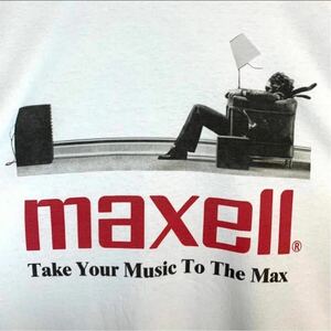 Maxell マクセルTシャツ 企業 Lサイズ ホワイト 白 大判 デカロゴ 製 90s USA 00s アメリカ y2k 野村訓市 Marlboro 在原みゆ紀 柴田ひかり