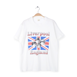 【送料無料】80s ビートルズ USA製 ヴィンテージTシャツ LIVERPOOL ENGLAND ロックTシャツ バンドTシャツ BEATLES サイズL 古着 @AAA1419