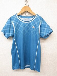 I3619：エレッセ ellesse 半袖Tシャツ L テニスウェア/トレーニングウェア 青ブルー/レディース：3