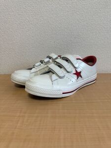 CONVERSE ONE STAR コンバース ワンスター ベルクロ ホワイト/レッド US8 26.5cm 日本製