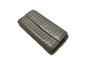 定番 BOTTEGA VENETA ボッテガヴェネタ 長財布 ラージウォレット イントレチャート ヴァレクストラ Valextra トープ グレージュ ベージュ