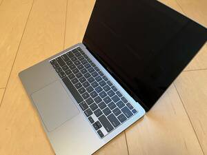 MacBook Air M1 13-inch スペースグレイ メモリ8GB SSD256GB バッテリー最大容量100% 充電回数77 US キーボード　室内使用のみ