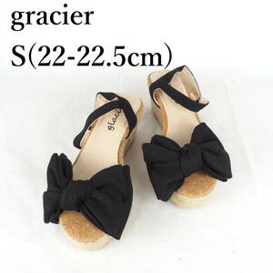 LK8010*gracier*グラシア*レディースサンダル*S(22-22.5cm）*黒