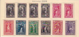 30 米国【未使用】＜「1895-97 SC#PR114-PR125 新聞切手」12種完 / リーフ切取り(ヒンジ貼) ＞