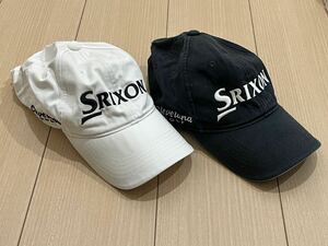 【2個セット】◆SRIXONスリクソン◆ゴルフキャップ◆ブラック・ホワイト◆マジックテープ◆clevelandクリーブランド◆ダブルネーム◆