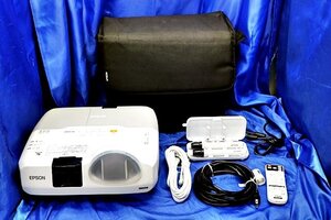 ★輝度3000lm/978h・0h★ EPSON/液晶プロジェクター ★EB-436WT/リモコン・電子ペン(2本)・HDMIケーブル・ケース他付属　55180Y