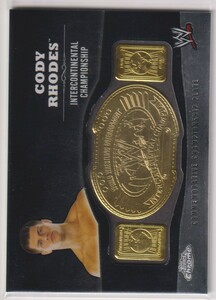 WWE CODY RHODES COMMEMORATIVE CHAMPIONSHIP PLATE BELT CARD 2014 TOPPS Chrome コーディ・ローデス ベルトカード アメリカン ナイトメア