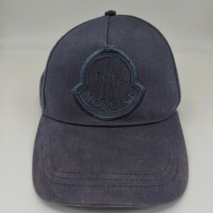 1円～【人気】 MONCLER モンクレール ベースボールキャップ ネイビー 紺 帽子 BASE BALL CAP ロゴ刺繍 メンズ レディース ユニセックス