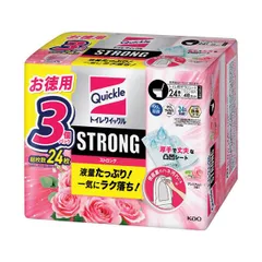 【特別価格】（まとめ） 花王トイレクイックル STRONG プレミアムローズの香り つめかえ用 1パック（24枚） 【×2セット】