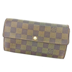 ラスト1点 ルイ ヴィトン 長財布 ファスナー付き長財布 ポルトフォイユサラ N61734 ダミエ Louis Vuitton 中古 L1430