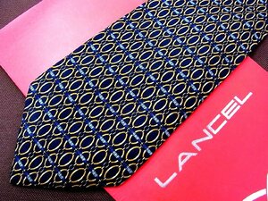 ♪25989D♪状態並品【リング 装飾 柄】ランセル【LANCEL】ネクタイ