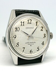 【OH済 仕上げ済】 SEIKO セイコー ロードマーベル 36000 5740-8000 手巻き シルバー アラビア数字 LORD MARVEL （24015）