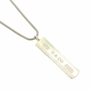 ◆ 送料無料 ◆ ティファニー / TIFFANY＆Co ◆ ナローバー ネックレス ◆ シルバー プレート SV925 約44ｃｍ 14.4g ◆