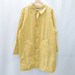 ◇ アクアスキュータム Aquascutum 裏起毛 薄手 ロング丈 長袖 コート ジャケット 表記なし マスタード メンズ E