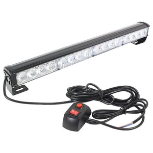 【送料無料】『12v/24v』『45cm 緑/グリーン』LED ライトバー ストロボ フラッシュ ライト パターン切替 リモコン付 誘導 停車灯 イベント