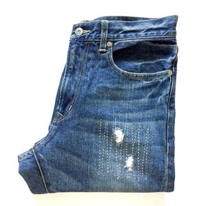 美品 JOURNAL STANDARD Distressed jeans ジャーナルスタンダード ダメージジーンズ クラッシュジーンズ Mサイズ リペア加工 デニムパンツ