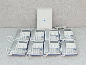 ■β Saxa/サクサ 主装置＋電話機セット HX300主装置 + 電話機 TD710(W) 8台 【0419-08】
