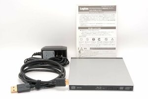 【良品】Logitec LBD-PUBUJ1SVJ ロジテック ブルーレイライター USB3.0対応ポータブル9.5mm BDライター #1543