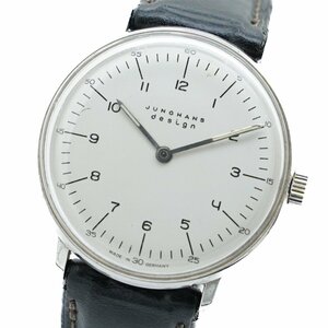 1円 稼働 JUNGHANS max bill ユンハンス マックスビル 27.3701 001 手巻き アイボリー文字盤 腕時計 ヴィンテージ メンズ 0428820240604