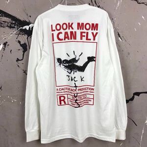 XLサイズ　トラビススコット　長袖Tシャツ　ロンT　Travis Scott　白　ヒップホップ　ラップ　ラッパー