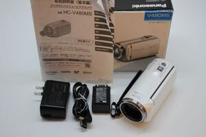 ■ほぼ新品■ PANASONIC V480MS 32GB ホワイト HC-V480MS-W ＊23505