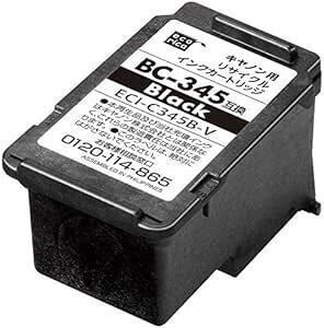 エコリカ キヤノン BC-345対応リサイクルインク ブラック ECI-C345B-V 残量表示非対