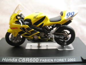 IXO製 HONDA CBR 600 FABIEN FORET 2002モデル　（黄・黒）　1/24