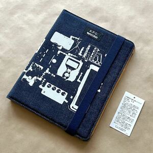 新品 レア 貴重 A.P.C. × incase コラボ Apple iPad ケース カバー デニム レザー インディゴ Mac インケース APC アーペーセー @b113