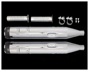 S&S Mk45スリップオンマフラー クローム+ブラックスラスター ツアラー