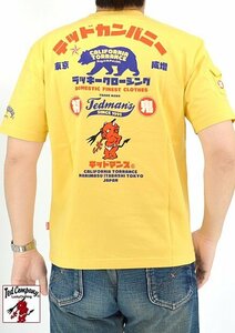 CALIFORNIA半袖Tシャツ◆TEDMAN/テッドマン カスタードSサイズ（サイズ38）TDSS-567 Vネック エフ商会 efu カリフォルニア 熊