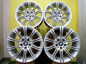 H1769 中古 4本 BMW 5シリーズ 純正 18 x 8J +20 5H 120 シルバー M スポーツ BBS 製 E60 E61 6シリーズ E63 E64 7シリーズ E65 E66