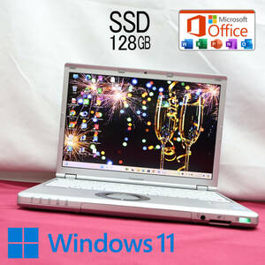 ★美品 高性能6世代i3！SSD128GB★CF-SZ5 Core i3-6100U Webカメラ Win11 MS Office 中古品 ノートPC★P72526