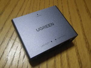 送料無料 信頼のUGREEN コンパクトLAN分配器 高速1000Mbps 1入力2出力 USB給電スイッチングハブ