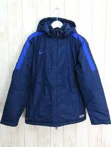 NIKE/ナイキ：STORM-FIT ベンチコート フットボール 709738-410 サッカー 中綿コート サイズL/キッズ/155cm/中古/USED