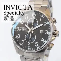 ブラック文様インビクタ新品メンズ腕時計シンプルINVICTAカレンダー日付