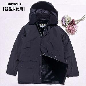 新品未使用【至高の逸品】Barbour バブアー フーデッド ビデイル 2way コート ジャケット ファー ボア コーデュロイ 撥水 ブラック