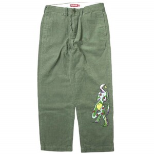 新品 SUPREME シュプリーム 21AW Gonz Corduroy Chino Pant ゴンズコーデュロイチノパンツ 34 Dusty Green WEEK6 ボトムス s18553