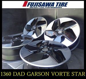 【1360】FK0206204◆DAD GARSON VORTE STAR◆18x7.5J 5穴 PCD114.3 +53◆4本◆エルグランド　オデッセイなど