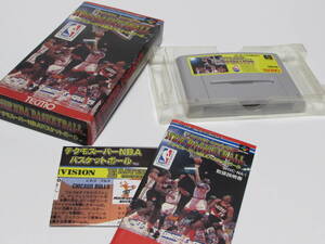 送料185円 希少 スーパーファミコン SFC TECMO SUPER NBA BASKET BALL テクモ スーパー NBA バスケットボール　任天堂 ニンテンドー レトロ