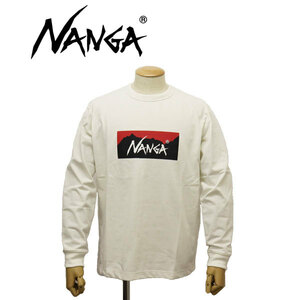 NANGA (ナンガ) NW2311-1G206 ECO HYBRID BOX LOGO L/S TEE エコハイブリッド ボックスロゴ ロングスリーブ Tシャツ WHITE XL N004