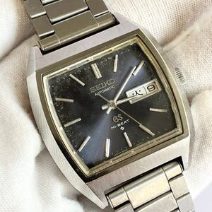 FHb990o06＠ 稼働品 SEIKO GS HI-BEAT オールド 5645-5010 スクエア型 自動巻 ボーイズ 腕時計グランドセイコー