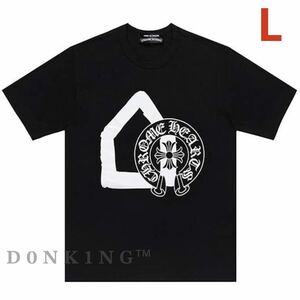 コムデギャルソン DOVER STREET MARKET ドーバーストリートマーケット 別注 限定 クロムハーツ CHROME HEARTS ロゴ Tシャツ 黒 ブラック L