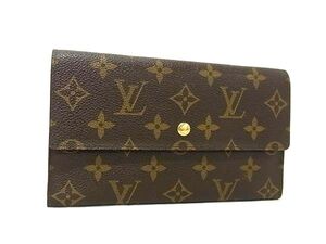 1円 ■極美品■ LOUIS VUITTON ルイヴィトン M61215 モノグラム ポルトトレゾール インターナショナル 三つ折り 長財布 ブラウン系 FH4739