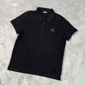 1円　極美品　MONCLER モンクレール　MAGLIA マグリア　半袖 ポロシャツ 半袖ポロシャツ Lサイズ　黒タグ　ブラック　黒　8074